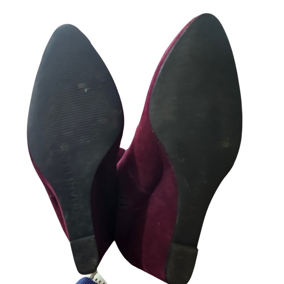 Charles David Edie Over the Knee Suede Boots Merlot Suede Wedge Size 7M - Picture 6 of 12